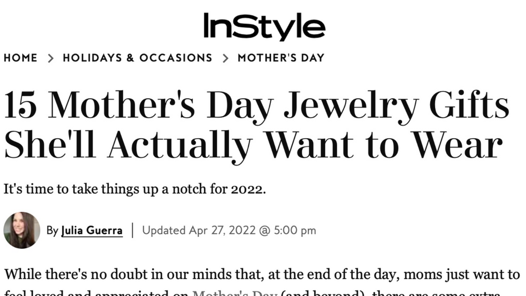 Instyle Mother's Day Jewelry Gifts Guide