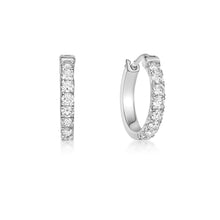 Load image into Gallery viewer, Diamond Hoop Earrings