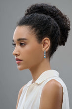 Load image into Gallery viewer, Aquamarine Diamond Earrings