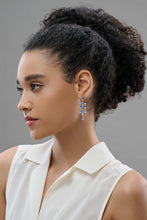 Load image into Gallery viewer, Aquamarine Chandelier Diamond Earrings
