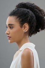 Load image into Gallery viewer, Oval Cut Aquamarine Diamond Halo Earrings