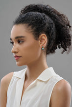 Load image into Gallery viewer, Tahitian Green Pearl Green Tourmaline Earrings