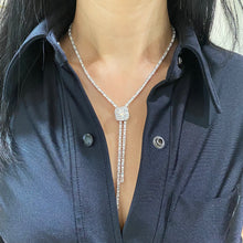 将图像加载到图库查看器中,Knot Diamond Lariat Necklace