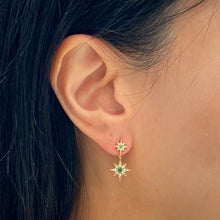 Load image into Gallery viewer, Tsavorite & Diamond Earrings