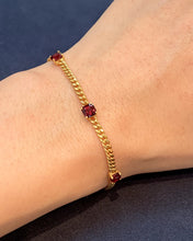 Load image into Gallery viewer, Red Spinel Chain Bracelet