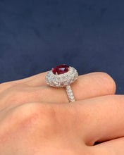 Load image into Gallery viewer, Ruby Diamond Ball Ring