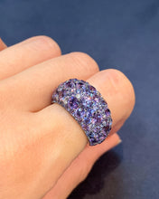 Load image into Gallery viewer, Violet Sapphire Domed Ring