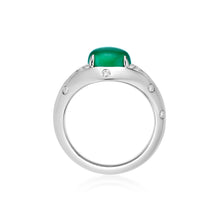 将图像加载到图库查看器中,Aura Eye Colombia Emerald Diamond White Gold Ring