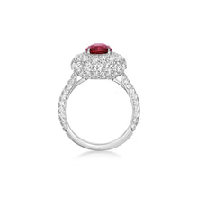 Load image into Gallery viewer, Ruby Diamond Ball Ring
