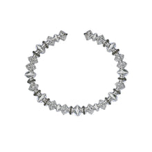 Load image into Gallery viewer, Signature White and Black Diamond Bangle