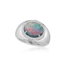 Load image into Gallery viewer, Black Opal Alexandrite Diamond Ring