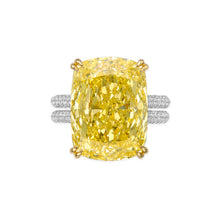 Load image into Gallery viewer, Fancy Yellow Diamond Tanzanite Ring