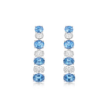Load image into Gallery viewer, Aquamarine Diamond Earrings
