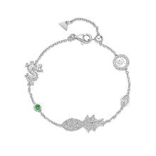 Load image into Gallery viewer, MATSYA Fish Tsavorite Garnet Diamond Bracelet