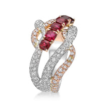 Load image into Gallery viewer, Red Spinel Diamond Ring
