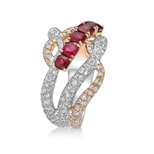 Load image into Gallery viewer, Red Spinel Diamond Ring