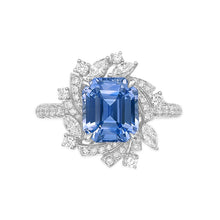 将图像加载到图库查看器中,Blue Sapphire Diamond Ring