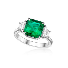 Load image into Gallery viewer, Emerald Diamond Ring