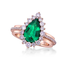 Load image into Gallery viewer, Emerald Pink Diamond Ring