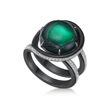 Load image into Gallery viewer, Colombian Trapiche Ceramics Diamond Ring
