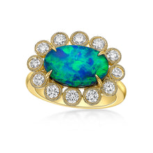 Load image into Gallery viewer, Black Opal Diamond Ring