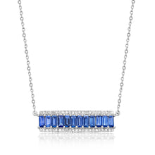 Load image into Gallery viewer, Petal Blue Sapphire Diamond Necklace