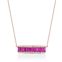 Load image into Gallery viewer, Petal Ruby Diamond Necklace