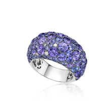 Load image into Gallery viewer, Violet Sapphire Domed Ring