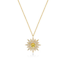 Load image into Gallery viewer, Radiant Sun Yellow Sapphire Diamond Necklace