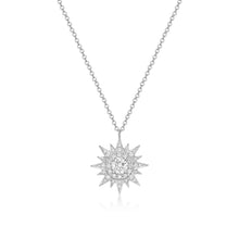 Load image into Gallery viewer, Radiant Sun Diamond White Gold Necklace
