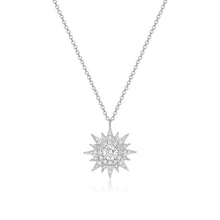 Load image into Gallery viewer, Radiant Sun Diamond White Gold Necklace