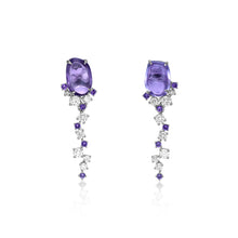 Load image into Gallery viewer, Lavender Sapphire Diamond Interchangable Earrings