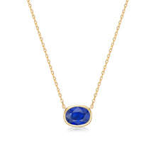将图像加载到图库查看器中,Oval Blue Sapphire Necklace
