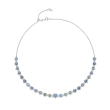 Load image into Gallery viewer, Baby's Breath Montana Sapphires Diamond Necklace