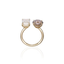 Load image into Gallery viewer, Brown Diamond Open Ring