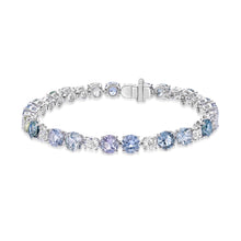 Load image into Gallery viewer, Baby's Breath Montana Sapphires Diamond Bracelet