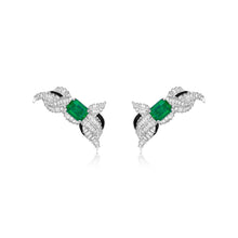 Load image into Gallery viewer, Emerald Diamond Earrings