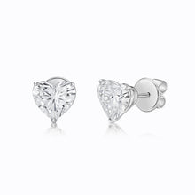 Load image into Gallery viewer, Heart Shape Diamond Studs