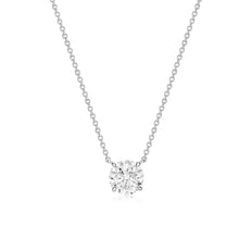 Load image into Gallery viewer, Round Brilliant Diamond Halo Necklace
