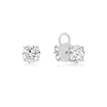 Load image into Gallery viewer, Round Brilliant Diamond Earrings With Detachable Diamond Halo Jackets