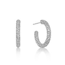 Load image into Gallery viewer, Diamond Hoop Earrings