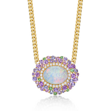 Load image into Gallery viewer, Australian Crystal Opal Lavender Necklace