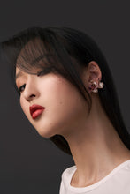 Load image into Gallery viewer, Rubellite Tourmaline Diamond Earrings