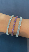 Load and play video in Gallery viewer, Fancy Violet-Pink Sapphire Bracelet
