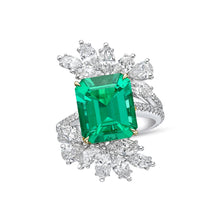 Load image into Gallery viewer, EMERALD DIAMOND RING