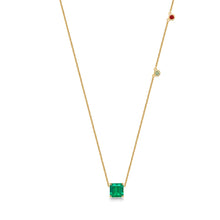 Load image into Gallery viewer, Emerald Orange Sapphire Peridot Necklace