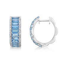 Load image into Gallery viewer, Aquamarine Petal Earrings

