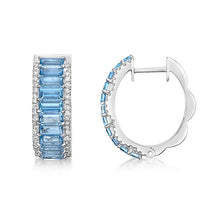 Load image into Gallery viewer, Aquamarine Petal Earrings