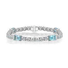 Load image into Gallery viewer, Diamond Aquamarine Bracelet