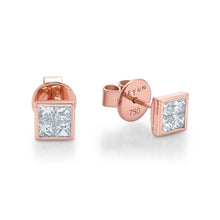 Load image into Gallery viewer, Princess Cut Diamond Studs